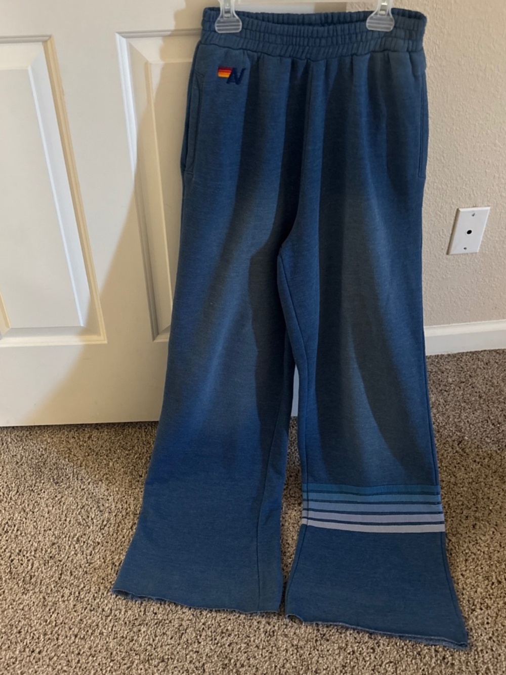 Aviator nation women’s wide leg sweatpants with pockets brand new size small